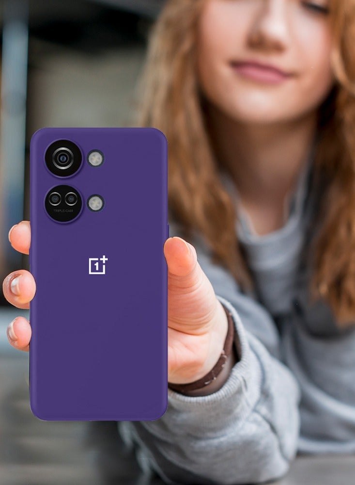 CATANES OnePlus Nord 3 Case Silicone Cover Soft and Durable Comfortable to Grip Soft Flexible Rubber Protective Case Purple - Image 3