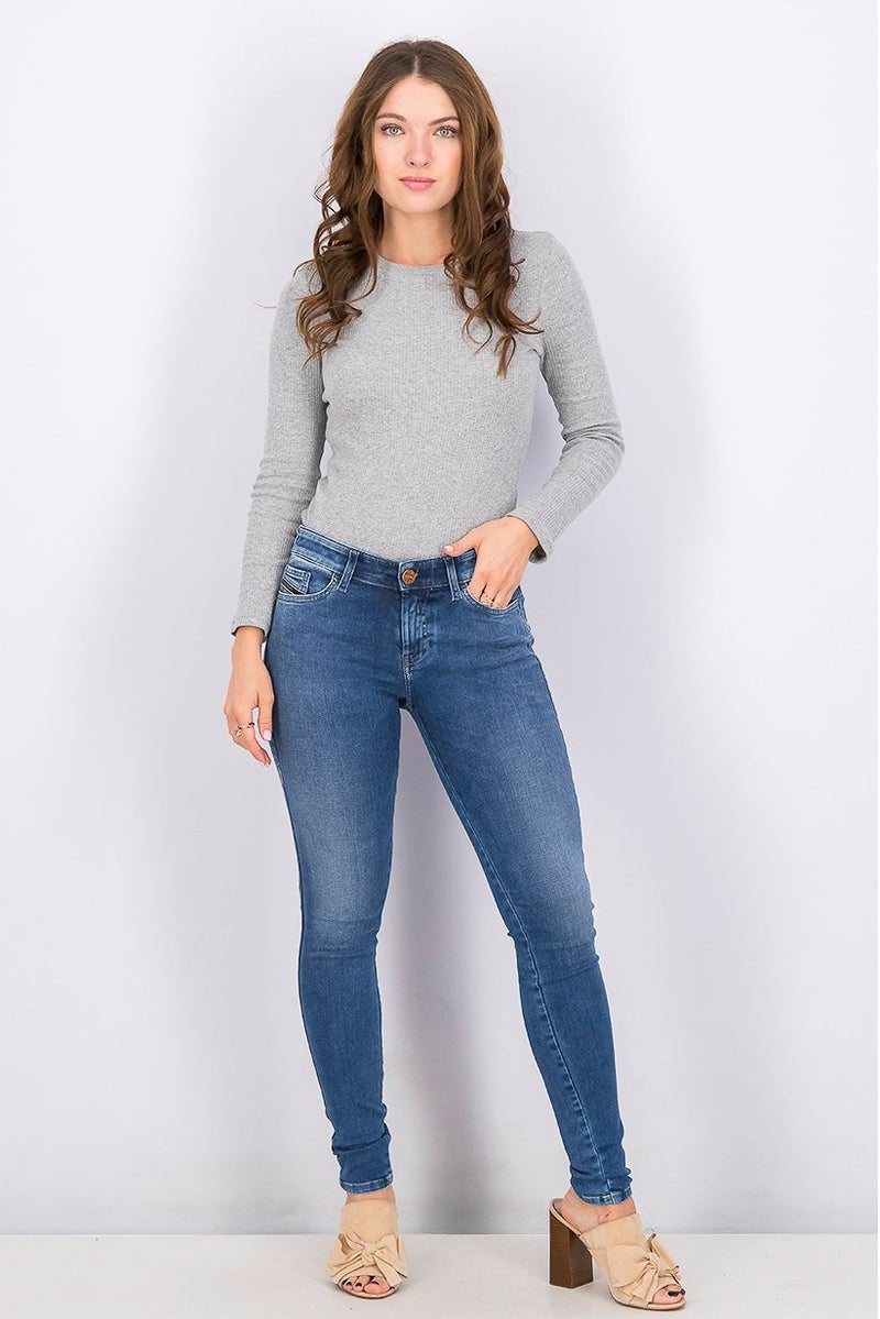 DIESEL Women High Waist Slandy Super Slim Skinny Jeans, Blue Wash - Image 3