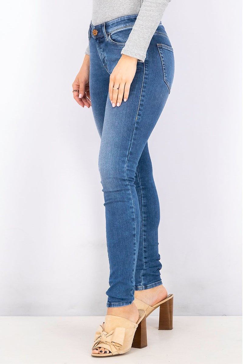 DIESEL Women High Waist Slandy Super Slim Skinny Jeans, Blue Wash - Image 2