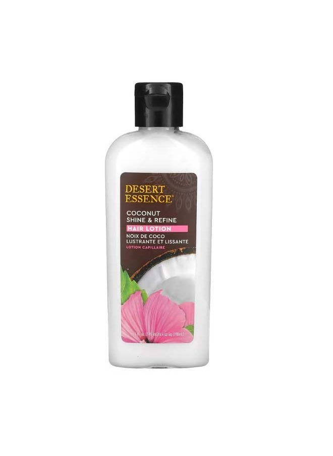 DESERT ESSENCE Shine and Refine Hair Lotion Coconut 6.4 fl oz 190 ml  - Image 1