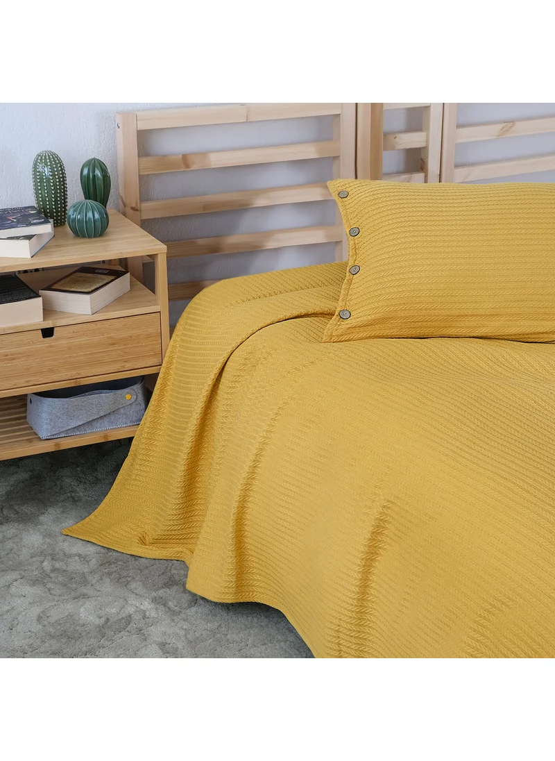 Meyn Collection Young Room Multi-Purpose Single Pique Bedspread and Pillowcase