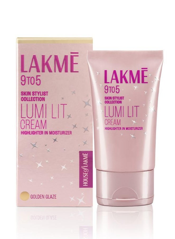 LAKME 9 To 5 Skin Stylist Collection Lumi Fit Cream 30g | Highlighter In Moisturizer | Golden Glaze - Image 1