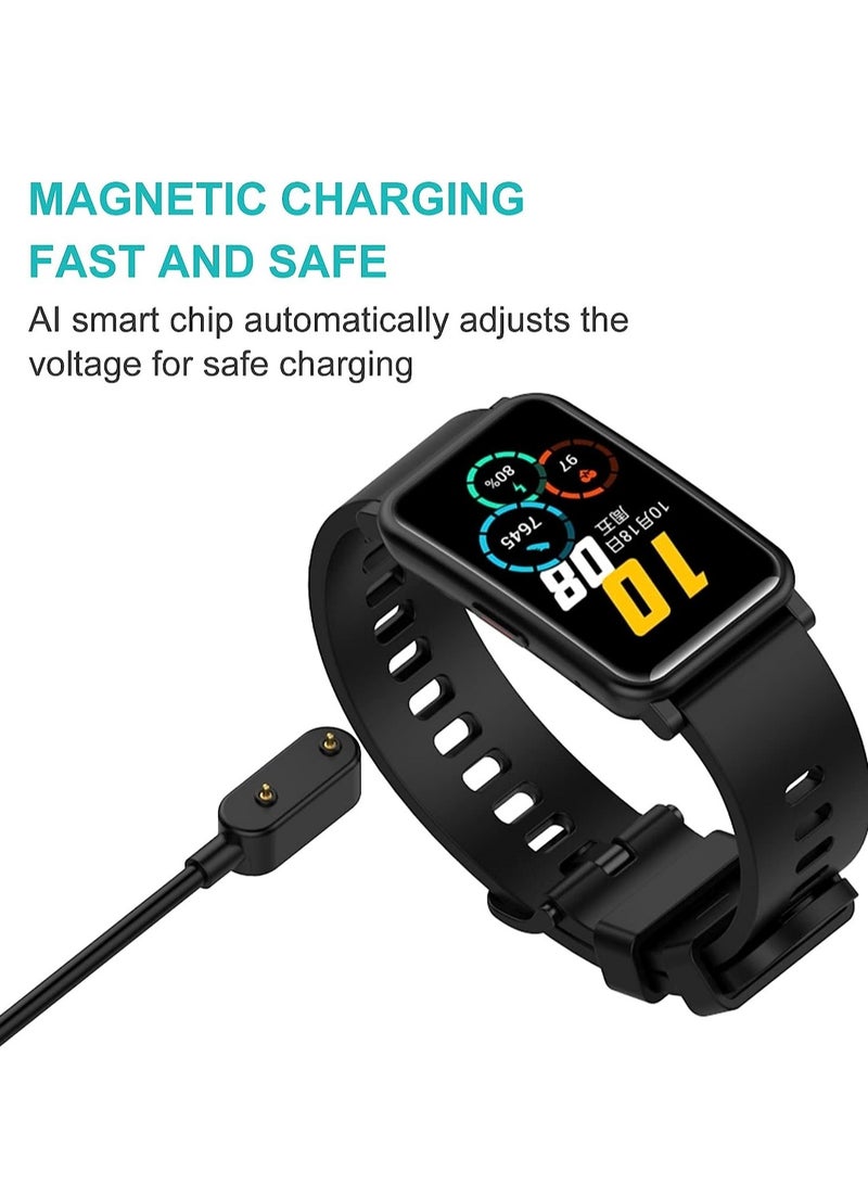 ELTRAZONE Charger Compatible with Huawei Watch Fit, USB Charging Cable Cord Base Dock Charger Adapter Stand For Huawei Band 6/7/8 smartwatch (Black) - Image 2
