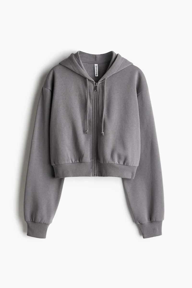 H&M Cropped zip-through hoodie