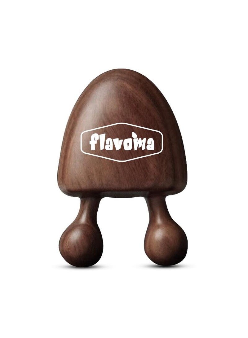 Flavoma Natural Sandalwood Gua Sha Facial Tool for Self Care, Manual Massage Sticks for Face - Multifunctional Handheld Meridians Acupoint Massager Nose Eye Neck Wood Scraper - Skin Care Tools - Image 2