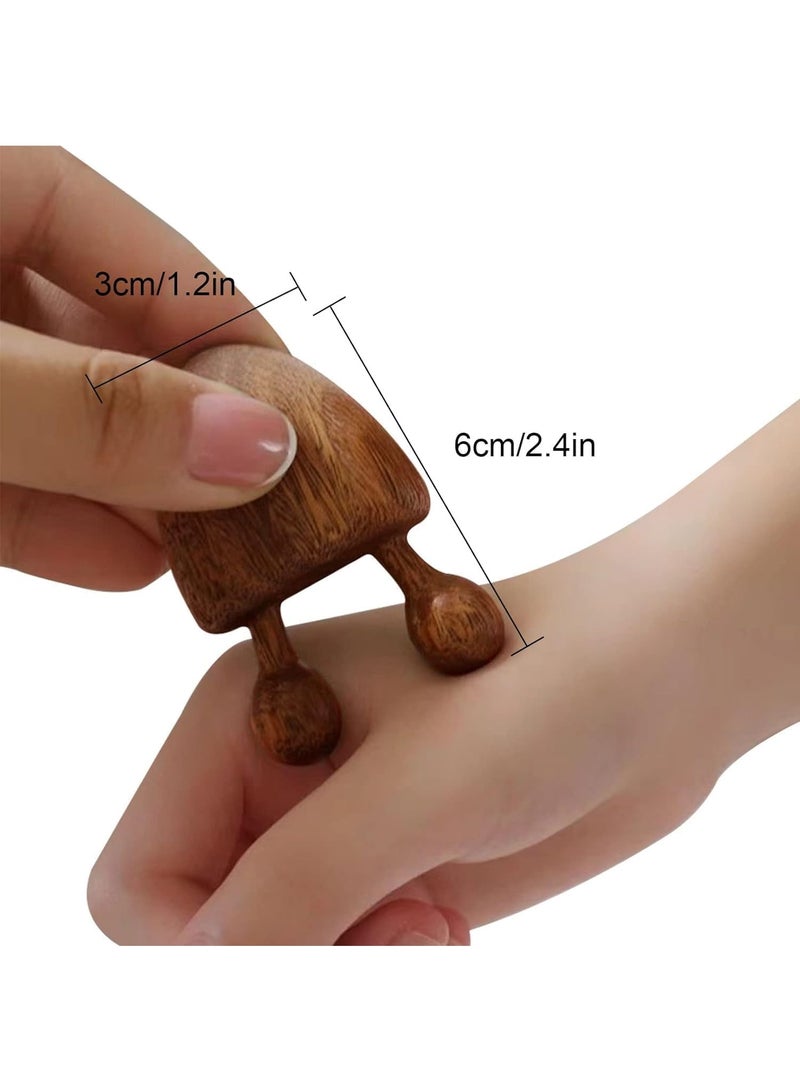 Flavoma Natural Sandalwood Gua Sha Facial Tool for Self Care, Manual Massage Sticks for Face - Multifunctional Handheld Meridians Acupoint Massager Nose Eye Neck Wood Scraper - Skin Care Tools - Image 1