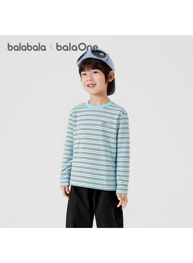 Balabala Balaone Kids Long Sleeve T-shirt Boys Girls Autumn Striped Base Shirt 208425100203 - Image 1