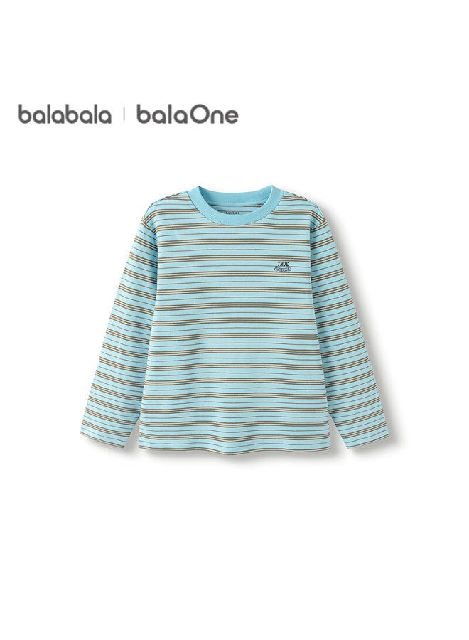 Balabala Balaone Kids Long Sleeve T-shirt Boys Girls Autumn Striped Base Shirt 208425100203 - Image 2