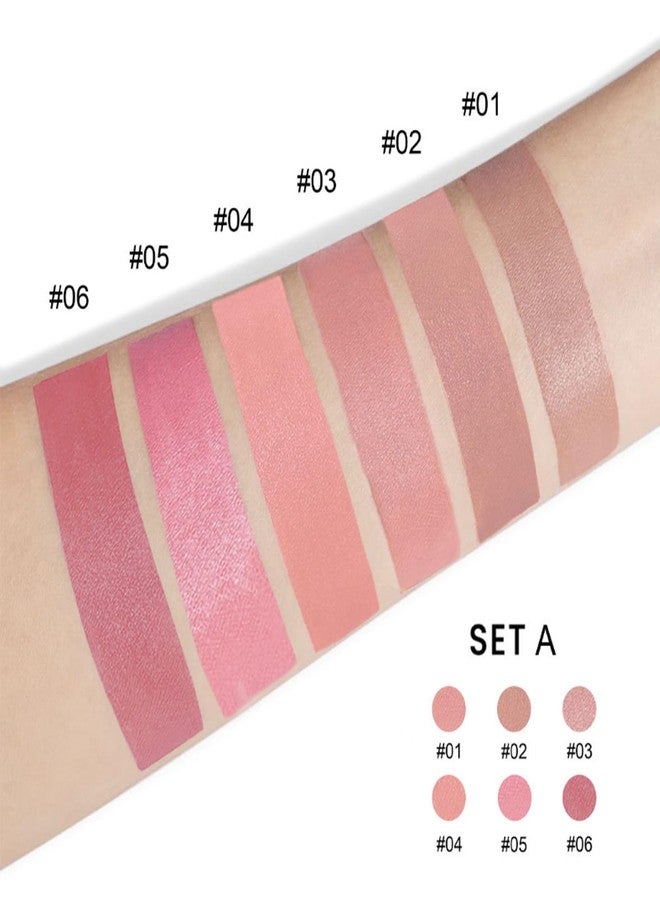 Gireatick 6pcs Matte Lipstick Makeup Set, Nude/Pink/Rose Red/Mauve/Brown Matte Lipstick Pack Sets for Women, Silky Velvet Lipstick Matte Long Lasting Smudge Proof Lipstick - Image 4