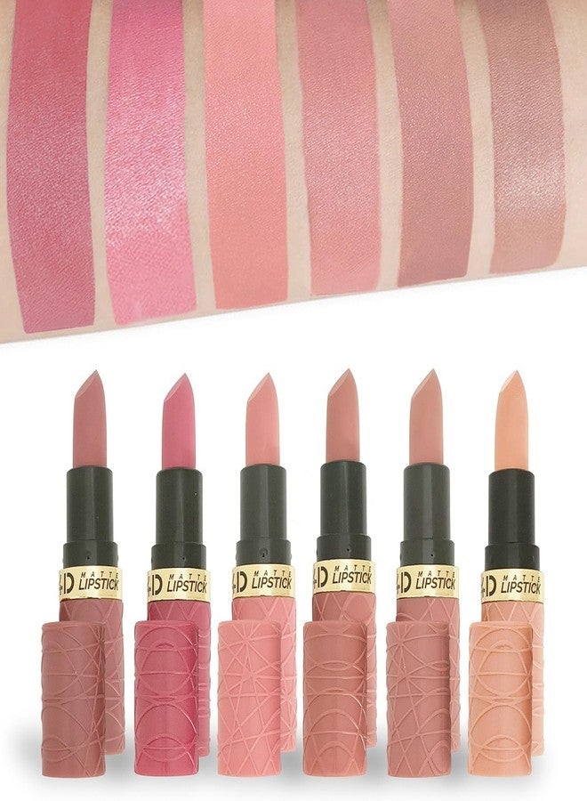 Gireatick 6pcs Matte Lipstick Makeup Set, Nude/Pink/Rose Red/Mauve/Brown Matte Lipstick Pack Sets for Women, Silky Velvet Lipstick Matte Long Lasting Smudge Proof Lipstick - Image 3