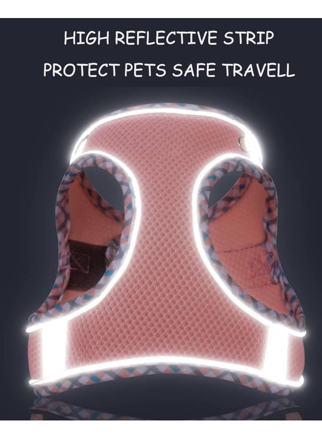 Petank Dog Harness for Small Medium Dogs No Pull, Puppy Harness and Leash Set, Step in Dog Harness for Walking, Running, Training, Small Dog Vest (Pink, S) - Image 3