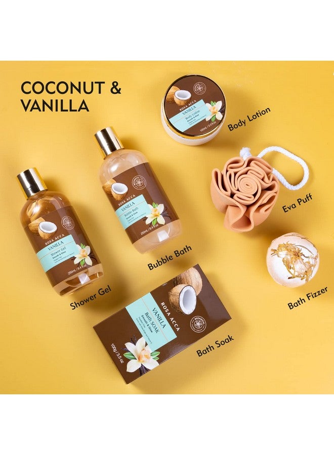 RA ROSA ACCA Spa Gift Baskets for Women, 7pcs Set Vanilla Spa Gifts for Women, Bath and Body Gift Set with Bath Bomb, Relaxing Spa Kit for Women, Skin Care, Gifts for Women from RA ROSA ACCA - Image 3