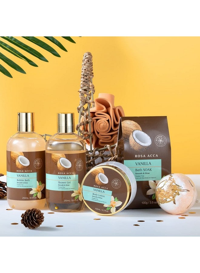 RA ROSA ACCA Spa Gift Baskets for Women, 7pcs Set Vanilla Spa Gifts for Women, Bath and Body Gift Set with Bath Bomb, Relaxing Spa Kit for Women, Skin Care, Gifts for Women from RA ROSA ACCA - Image 2
