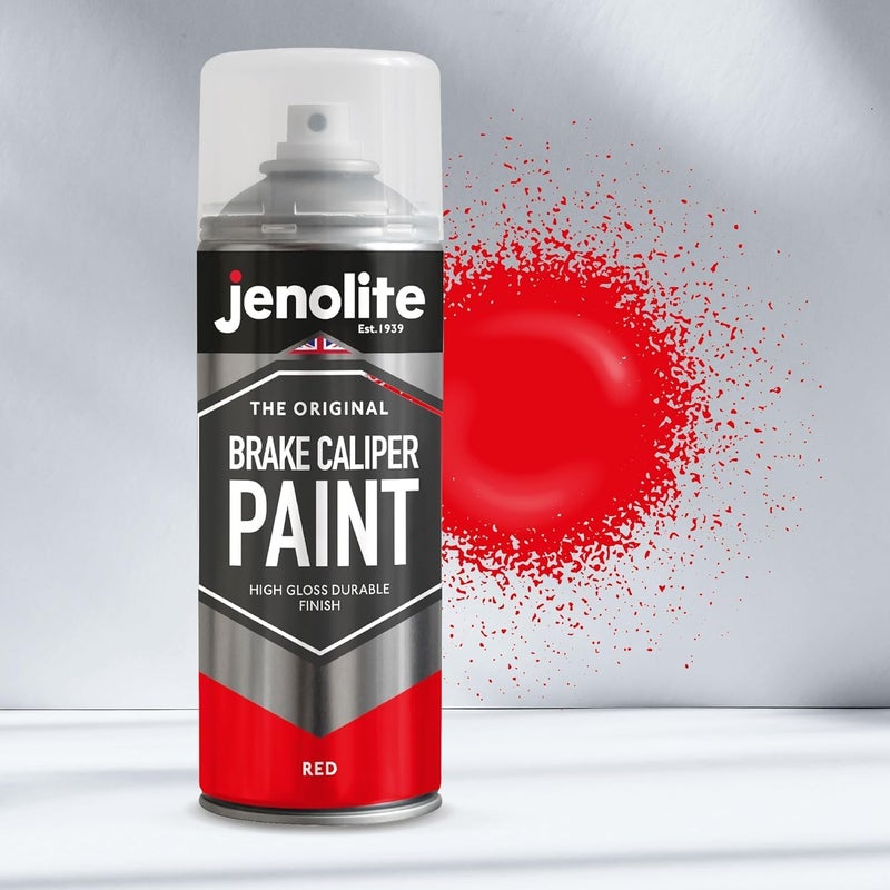 JENOLITE طلاء مكابح | أحمر | استعادة وتحويل مكابح السيارة | 400 مل (13.5 أونصة سائلة) - Image 5