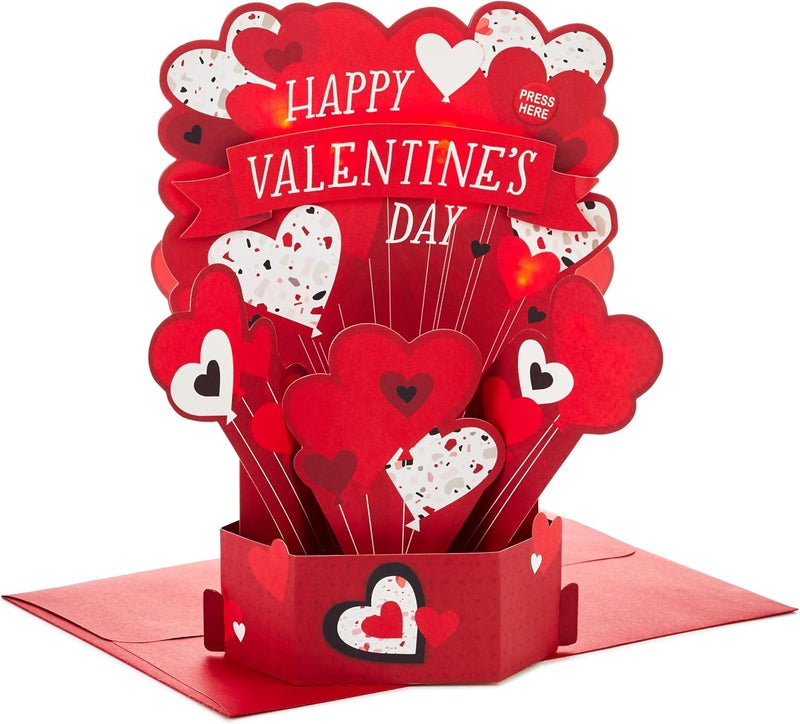 Hallmark Paper Wonder Musical Pop Up Valentine's Day Card - Plays 'Happy' by Pharrell Williams - Image 1