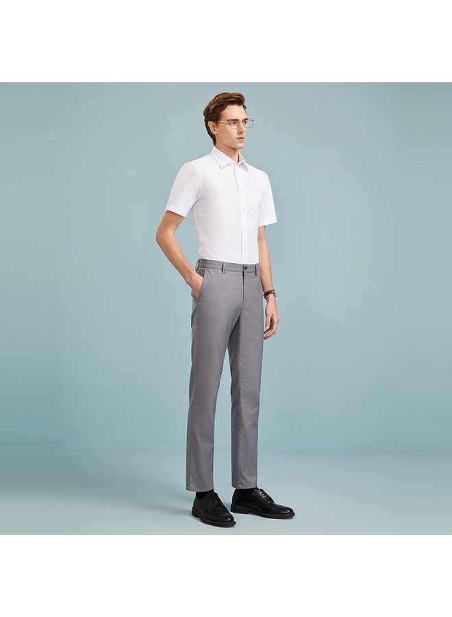 YOUNGOR Yagelor short Sleeve Shirt Men's Business Casual Cotton Polyester White 38 - Image 2