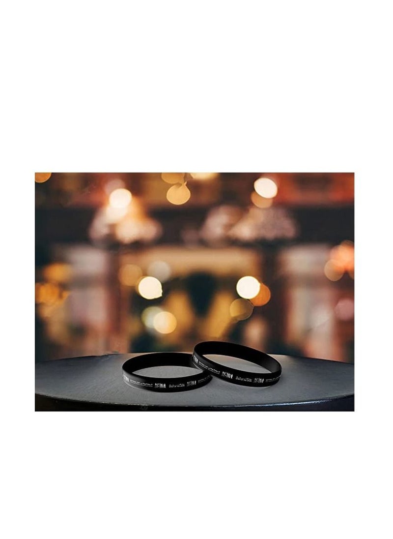 PRINTSHOP4ME Unisex Adult Silicone Wristband for UAE National Day or Flag Day celebration (Black)  - Image 2