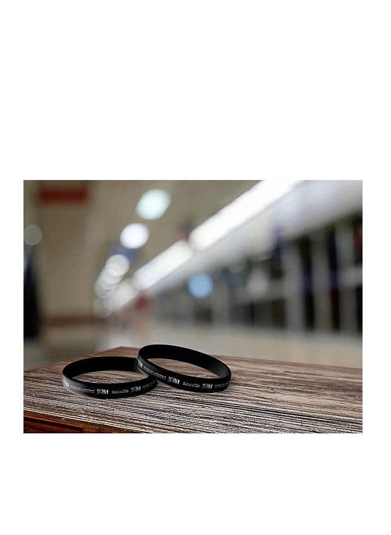 PRINTSHOP4ME Unisex Adult Silicone Wristband for UAE National Day or Flag Day celebration (Black)  - Image 3