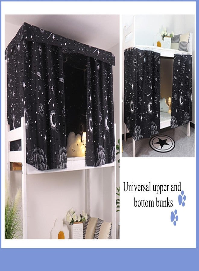 Ibluelover Bunk Bed Curtains Bottom Students Dormitory Bunk Bed Curtains Breathable Dustproof Single Sleeper Blackout Curtain Home Loft Bedding Shading Drapes Lightproof Beds Canopy Tent - Image 4