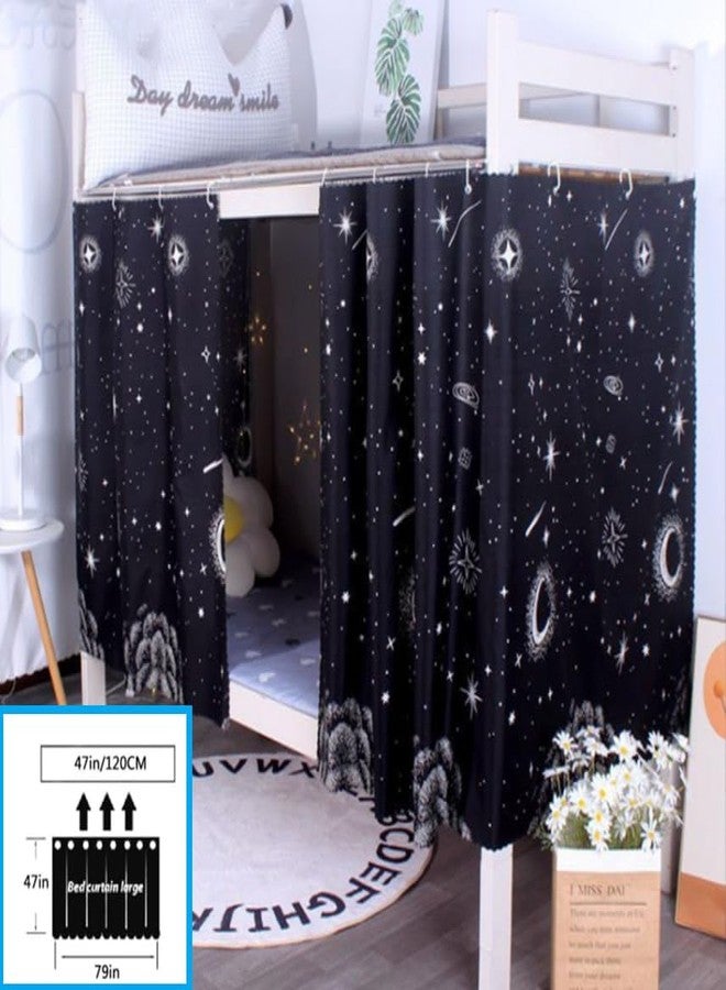 Ibluelover Bunk Bed Curtains Bottom Students Dormitory Bunk Bed Curtains Breathable Dustproof Single Sleeper Blackout Curtain Home Loft Bedding Shading Drapes Lightproof Beds Canopy Tent - Image 5