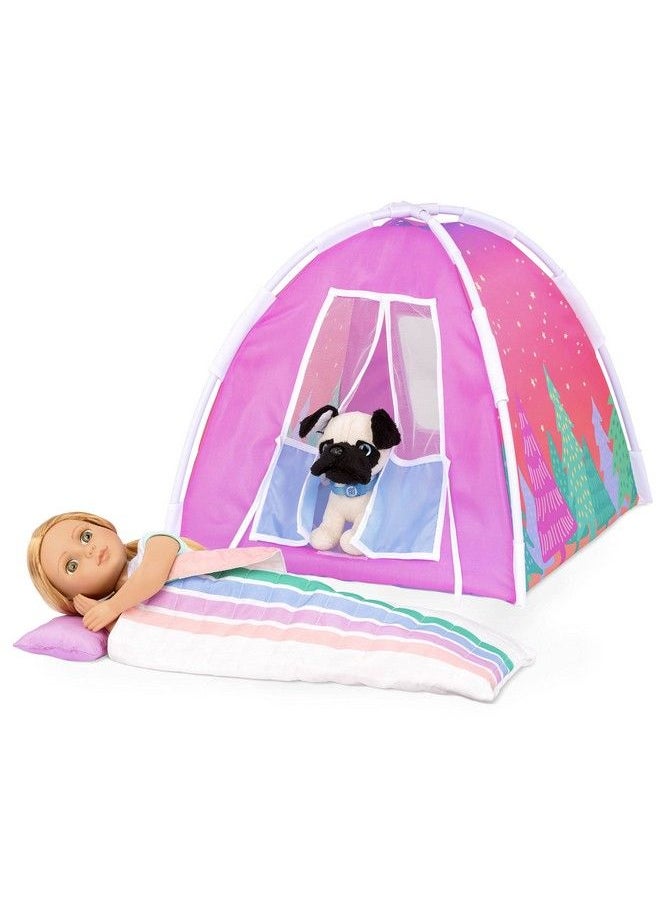Glitter Girls - Camping Set Colorful Play Tent & Rainbow Sleeping Bag With Pillow 14 Inch Doll Accessories For Kids Ages 3 And Up Children’S Toys - Image 1