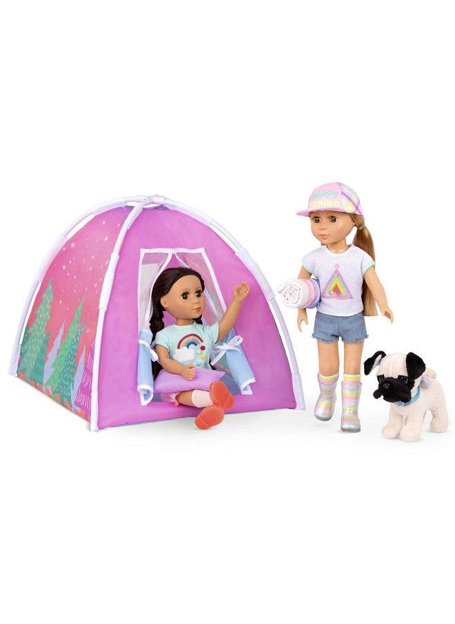 Glitter Girls - Camping Set Colorful Play Tent & Rainbow Sleeping Bag With Pillow 14 Inch Doll Accessories For Kids Ages 3 And Up Children’S Toys - Image 1