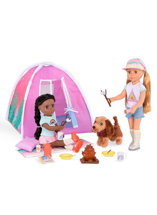 Glitter Girls - Camping Set Colorful Play Tent & Rainbow Sleeping Bag With Pillow 14 Inch Doll Accessories For Kids Ages 3 And Up Children’S Toys - Image 1