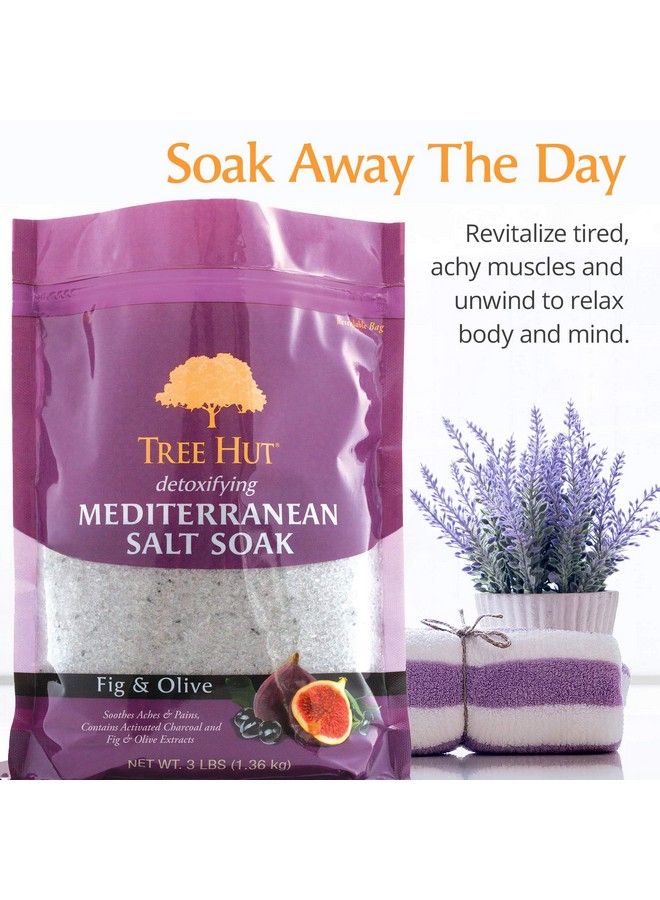 Tree Hut Detoxifying Mediterranean Salt Soak Fig & Olive 3Ibs Ultra Hydrating Epsom for Nourishing Essential Body Care - Image 3