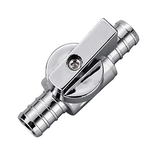 Minimprover 2 Pack LF Brass,1/2" Pex x 1/2" PEX Chrome-Plated 90° Angle Stop Shut-Off Ball Valve For Faucet Or Toilet Installation With 4 Rings - Image 5