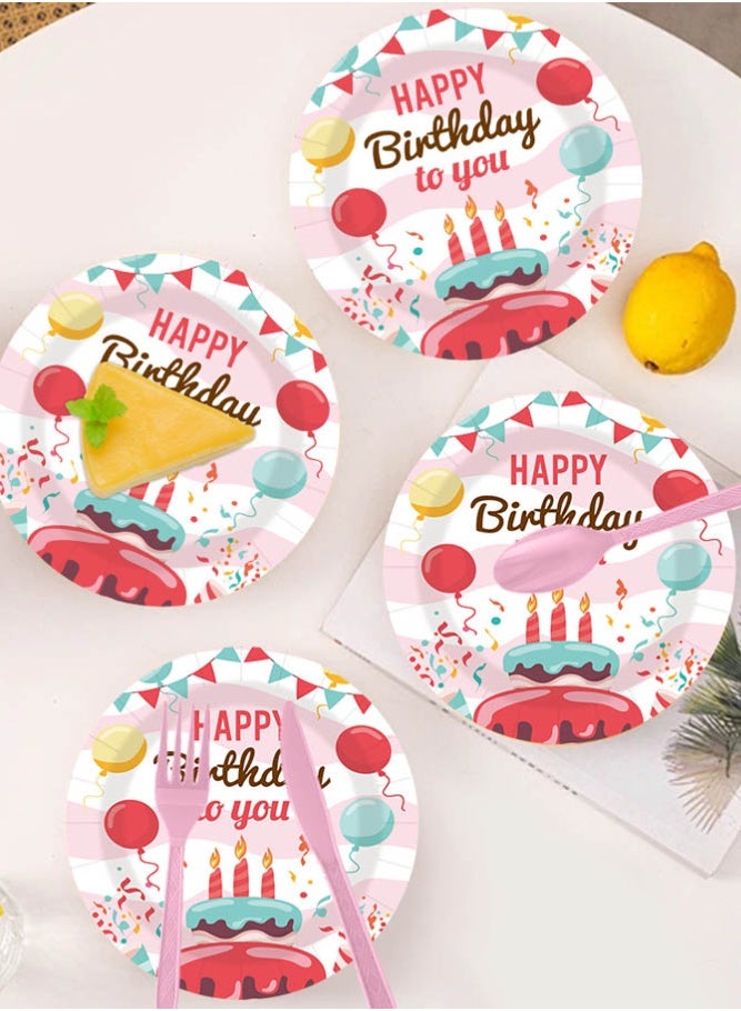 بالمعنى طقم أدوات مائدة عيد ميلاد قوس قزح - 10 حصص، 8 قطع، يتضمن أكواب ورقية، صحون، أدوات مائدة، مصاصات، مثالي لحفلات عيد الميلاد، التجمعات العائلية، والأنشطة الخارجية - Image 3