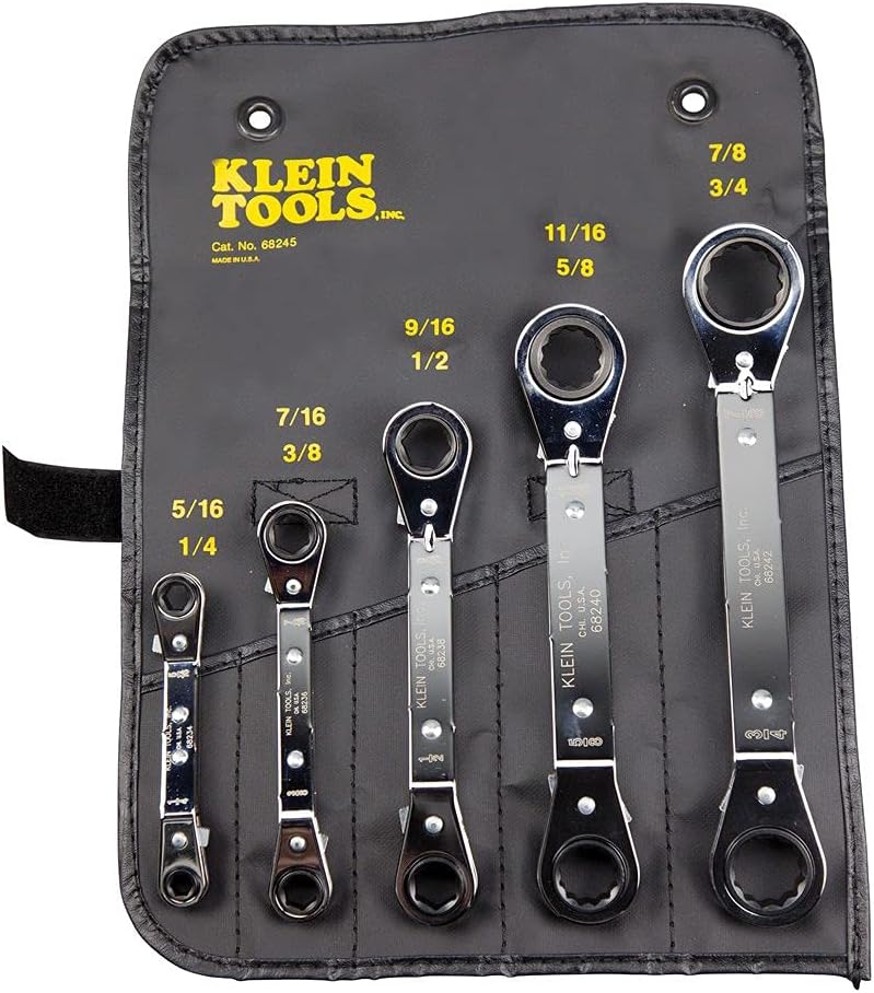 Klein Tools 68245 Reversible Ratcheting Box Wrench Set - Image 1