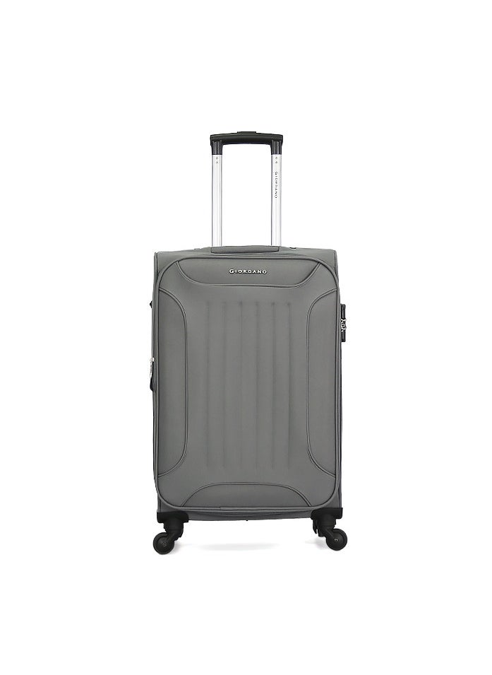 GIORDANO Giordano Softside Luggage Trolley Bag 3 PCS Set ,Grey (S-20,M-24,L-28 inch)  - Image 3
