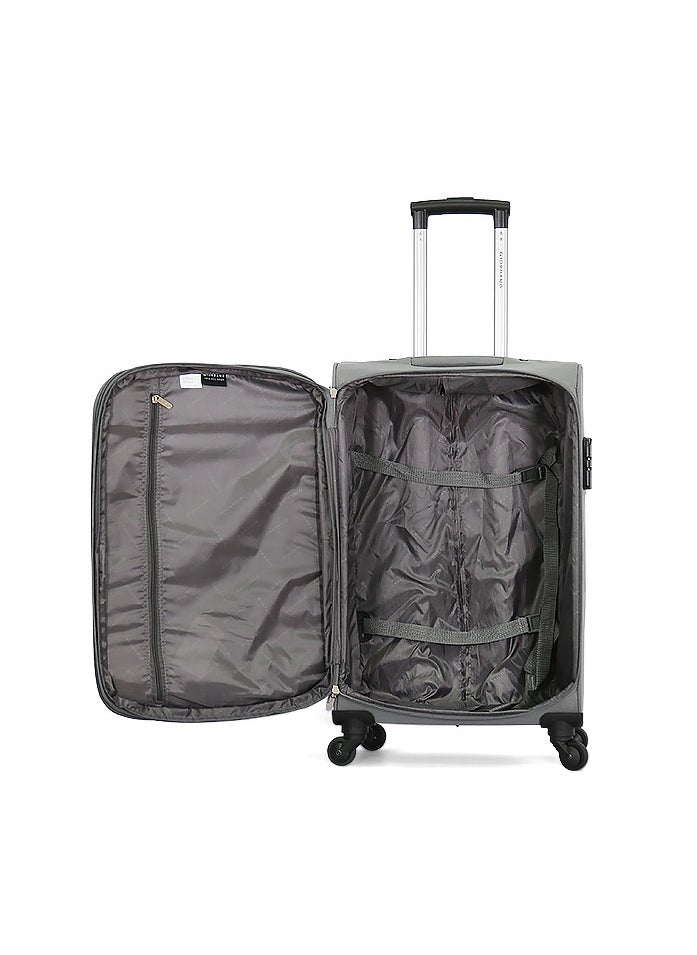 GIORDANO Giordano Softside Luggage Trolley Bag 3 PCS Set ,Grey (S-20,M-24,L-28 inch)  - Image 5