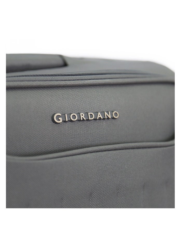 GIORDANO Giordano Softside Luggage Trolley Bag 3 PCS Set ,Grey (S-20,M-24,L-28 inch)  - Image 2