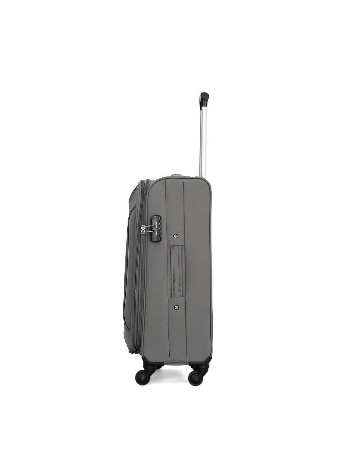 GIORDANO Giordano Softside Luggage Trolley Bag 3 PCS Set ,Grey (S-20,M-24,L-28 inch)  - Image 4