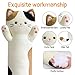 JEROKUMI Calico Cat Long Plush Pillow 22 Soft Cat Body Pillow Cuddly Stuffed Animal Plushie Cute Plushies Kawaii Birthday Gift for Cat Lovers Kids Adults - Image 2