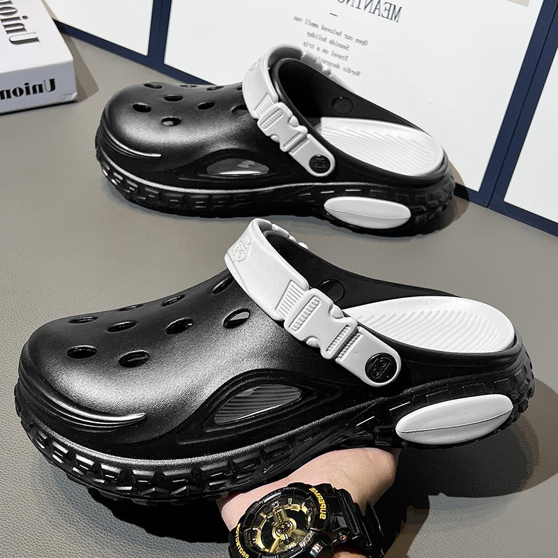 Plus-Size 2026 Spring New Style Closed-Toe Slippers For Men And Women, Outdoor Eva Sandals With A Soft Feel, Beach Shoes - Image 1