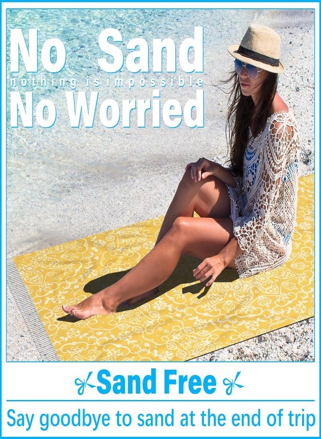 Vikumond Thin Turkish Beach Towel Lightweight Soft Cotton Extra Large XL Oversized Sand Free Sandproof Absorbent Quick Dry Towels Cloud Bath Pool Travel Compact Essentials Accessories for Adult Gifts - Image 3