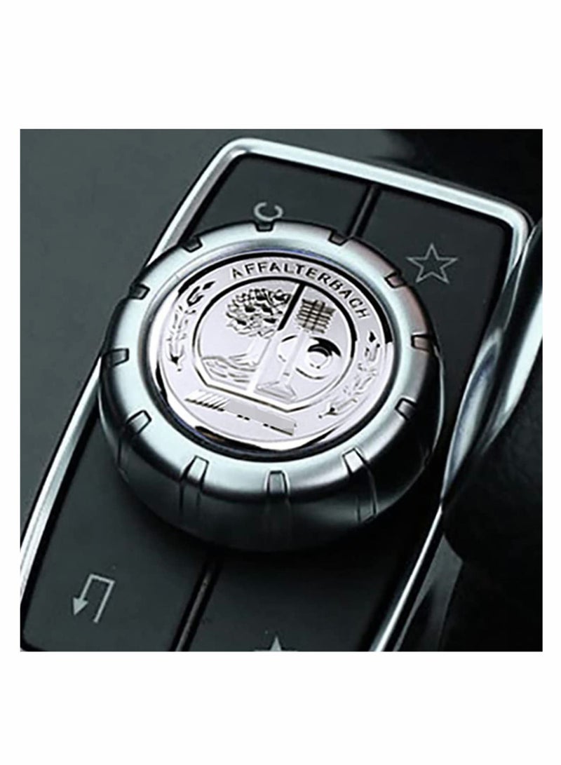 Barakah Metal Modified Center Console Multimedia Control Button Knob Trims Cover Decals Emblems Stickers for Mercedes Benz A B E GLK GLA CLA GLE ML GL Class (29mm Knob, Sliver) - Image 1