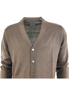 Oppland Men's Dad Cardigan with Elegant Buttons on the Front and Classic Double Pockets  - Image 1