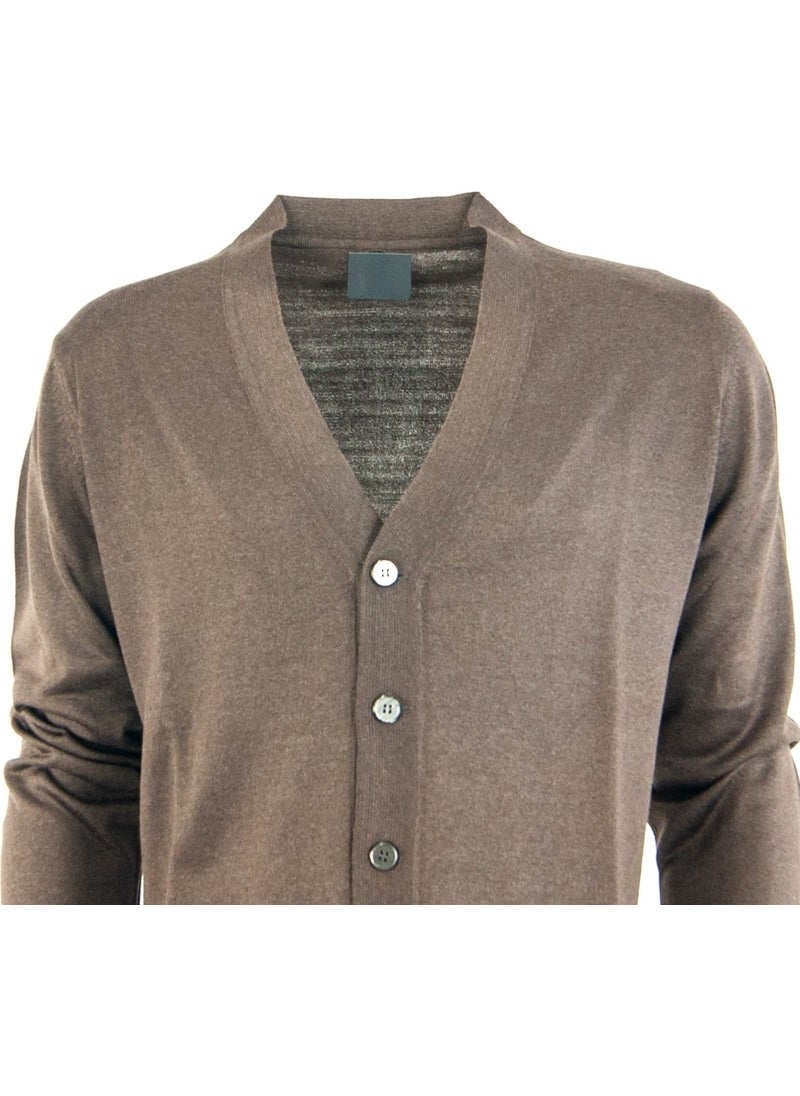 Oppland - Men's Dad Cardigan with Elegant Buttons on the Front and Classic Double Pockets - Image 1