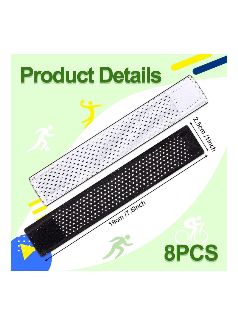 SOLARAE Jersey Sleeve Bands, Sleeve Holders Soccer Softball, Sleeve Ties with Hook and Loop Fasteners, Sleeve Straps for Shirts with Hook and Loop Fasteners for Boys Girls, for Soccer Basketball(8 Pack) - Image 3