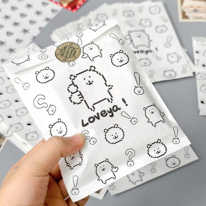 40pcs Love Ya Bear Cute Cartoon Paper Bags With Stickers For Gifts Packaging Ready - Image 4
