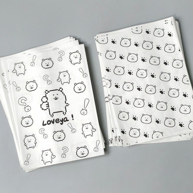 40pcs Love Ya Bear Cute Cartoon Paper Bags With Stickers For Gifts Packaging Ready - Image 5
