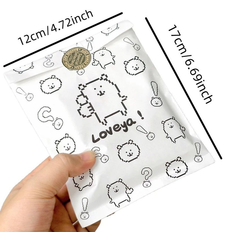 40pcs Love Ya Bear Cute Cartoon Paper Bags With Stickers For Gifts Packaging Ready - Image 3