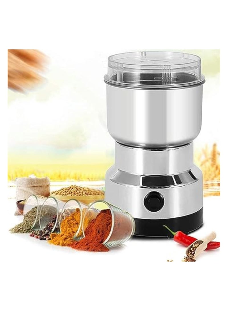 Stainless Steel Electric Portable Coffee Grinder Grinder for Spices Dry Foods Beans Nuts and Small Foods Powder Machine - Image 1