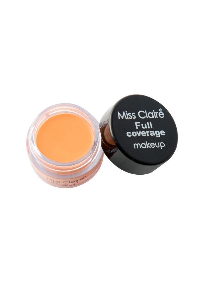 ميس كلير كريم Miss Claire Full Coverage Makeup + Concealer #12، برتقالي، 6 جرام، لمسة نهائية طبيعية برتقالية، 6 جرام 