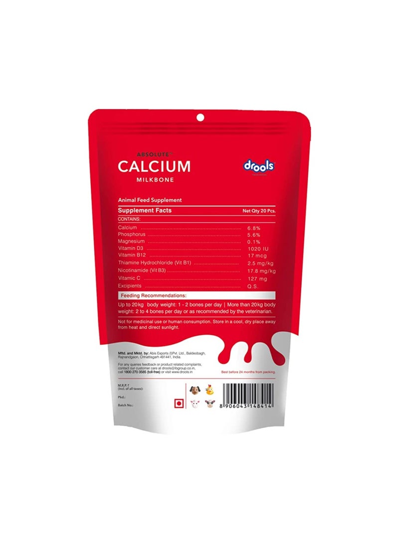 Drools Absolute Calcium Bone Pouch For All Life Stages Dog, Chicken, 190 g - Image 2