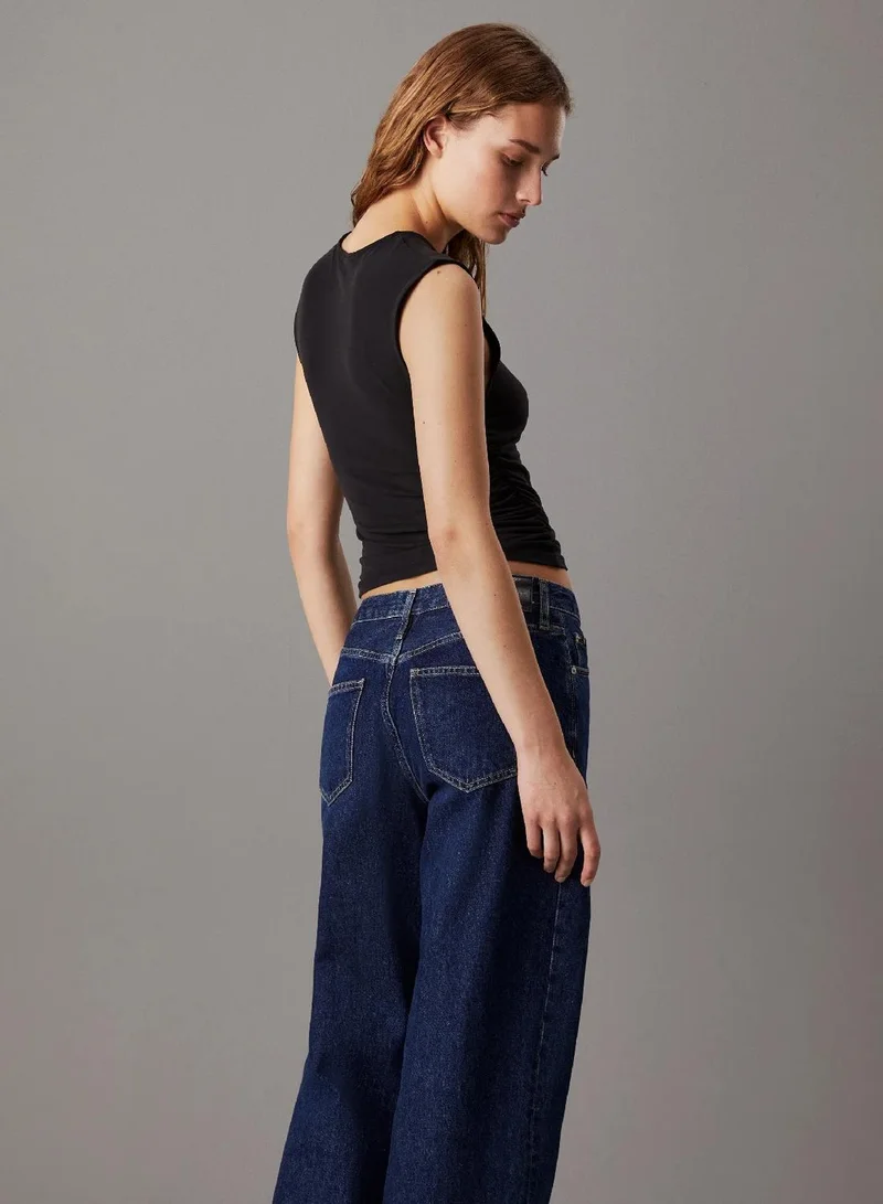 Calvin Klein Ck Black Soft Jersey Sleeveless Top for Women | Best Price UAE