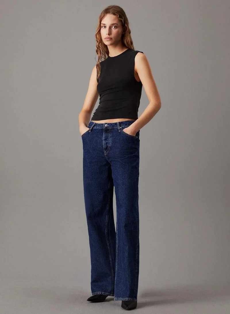Calvin Klein Ck Black Soft Jersey Sleeveless Top for Women | Best Price UAE